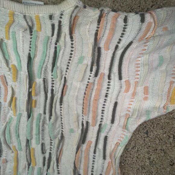 COOGI Australia Medium Cotton Sweater 3D Intricate Knit Pullover Crew Neck Adult - Picture 16 of 16